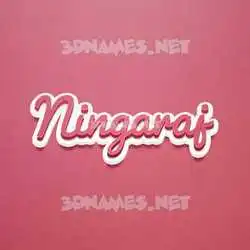 ningaraj in Red Scribble style - 3D name wallpaper