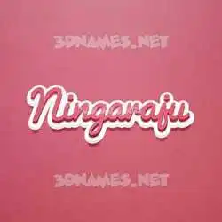ningaraju in Red Scribble style - 3D name wallpaper
