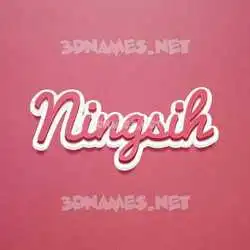 ningsih in Red Scribble style - 3D name wallpaper