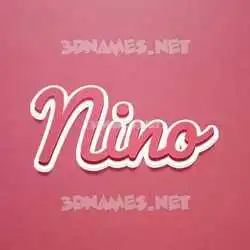 nino in Red Scribble style - 3D name wallpaper