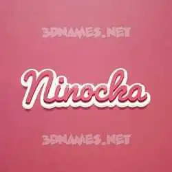 ninocka in Red Scribble style - 3D name wallpaper