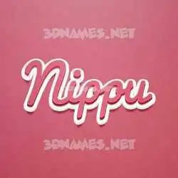 nippu in Red Scribble style - 3D name wallpaper