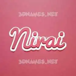 nirai in Red Scribble style - 3D name wallpaper