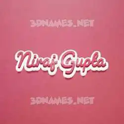 niraj gupta in Red Scribble style - 3D name wallpaper