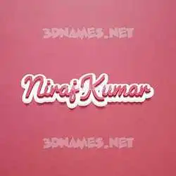 niraj kumar in Red Scribble style - 3D name wallpaper
