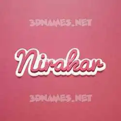 nirakar in Red Scribble style - 3D name wallpaper