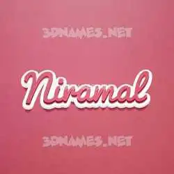 niramal in Red Scribble style - 3D name wallpaper