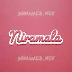 niramala in Red Scribble style - 3D name wallpaper