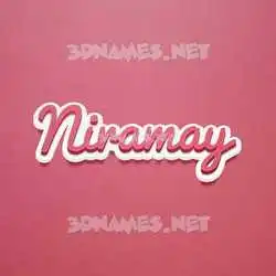 niramay in Red Scribble style - 3D name wallpaper
