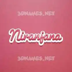 niranjana in Red Scribble style - 3D name wallpaper