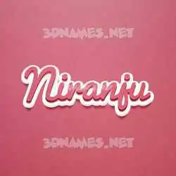 niranju in Red Scribble style - 3D name wallpaper