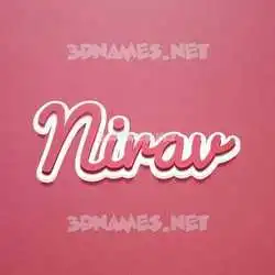 nirav in Red Scribble style - 3D name wallpaper