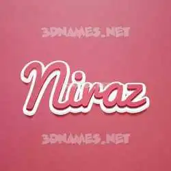 niraz in Red Scribble style - 3D name wallpaper