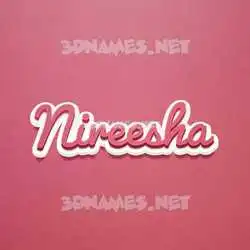 nireesha in Red Scribble style - 3D name wallpaper