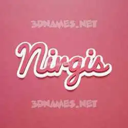 nirgis in Red Scribble style - 3D name wallpaper