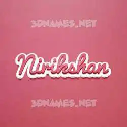 nirikshan in Red Scribble style - 3D name wallpaper