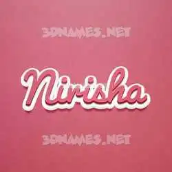 nirisha in Red Scribble style - 3D name wallpaper