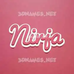 nirja in Red Scribble style - 3D name wallpaper