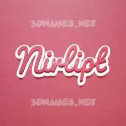 nirlipt in Red Scribble style - 3D name wallpaper