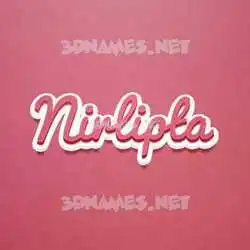 nirlipta in Red Scribble style - 3D name wallpaper