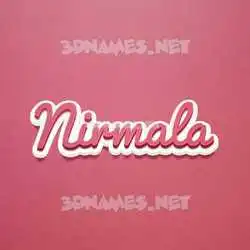 nirmala in Red Scribble style - 3D name wallpaper
