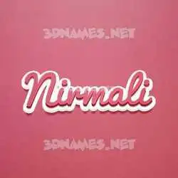 nirmali in Red Scribble style - 3D name wallpaper