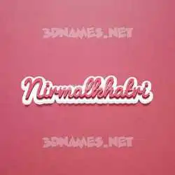 nirmalkhatri in Red Scribble style - 3D name wallpaper