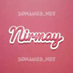 nirmay in Red Scribble style - 3D name wallpaper