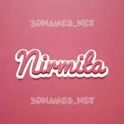 nirmita in Red Scribble style - 3D name wallpaper