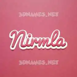 nirmla in Red Scribble style - 3D name wallpaper