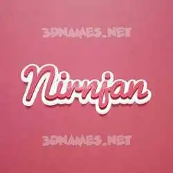 nirnjan in Red Scribble style - 3D name wallpaper
