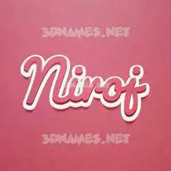 niroj in Red Scribble style - 3D name wallpaper