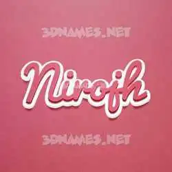 nirojh in Red Scribble style - 3D name wallpaper