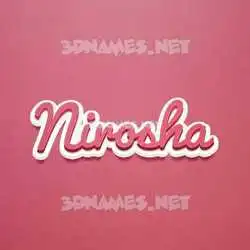 nirosha in Red Scribble style - 3D name wallpaper