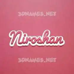 niroshan in Red Scribble style - 3D name wallpaper