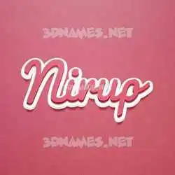 nirup in Red Scribble style - 3D name wallpaper