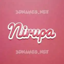 nirupa in Red Scribble style - 3D name wallpaper