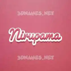 nirupama in Red Scribble style - 3D name wallpaper