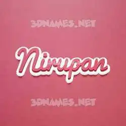 nirupan in Red Scribble style - 3D name wallpaper