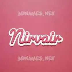 nirvair in Red Scribble style - 3D name wallpaper