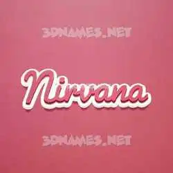 nirvana in Red Scribble style - 3D name wallpaper