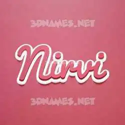nirvi in Red Scribble style - 3D name wallpaper