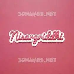 nisargriddhi in Red Scribble style - 3D name wallpaper