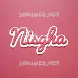 nisgha in Red Scribble style - 3D name wallpaper
