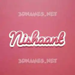 nishaant in Red Scribble style - 3D name wallpaper