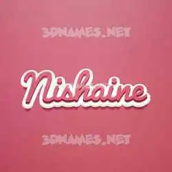 nishaine in Red Scribble style - 3D name wallpaper