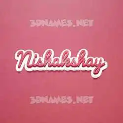 nishakshay in Red Scribble style - 3D name wallpaper