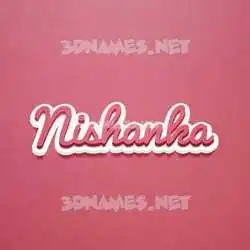 nishanka in Red Scribble style - 3D name wallpaper