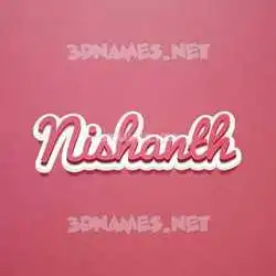 nishanth in Red Scribble style - 3D name wallpaper
