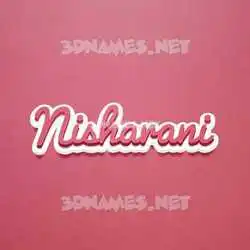 nisharani in Red Scribble style - 3D name wallpaper